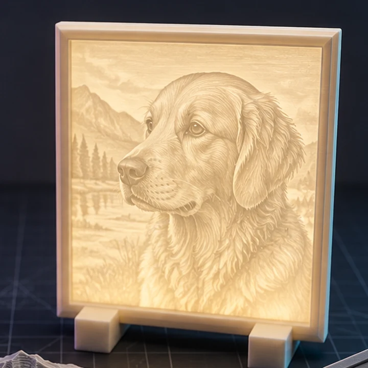 Backlit lithophane