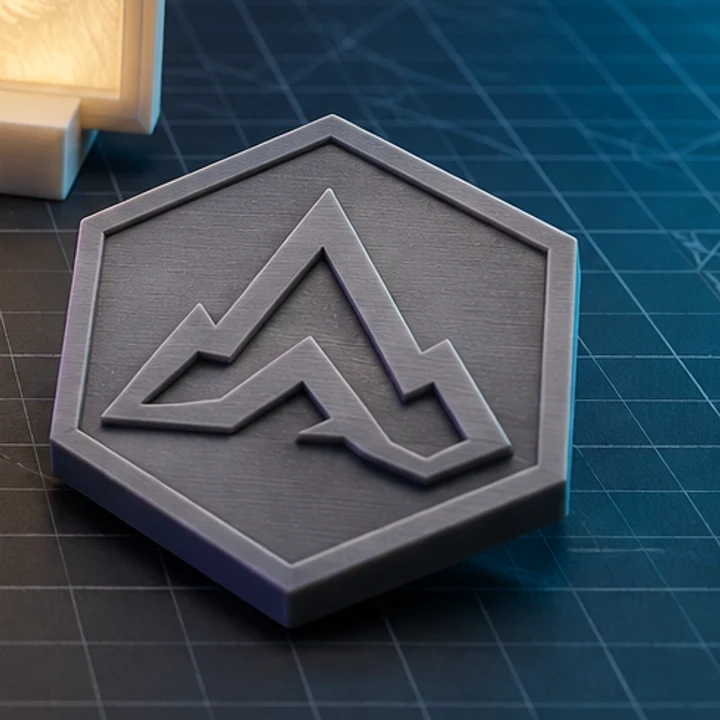 Embossed badge